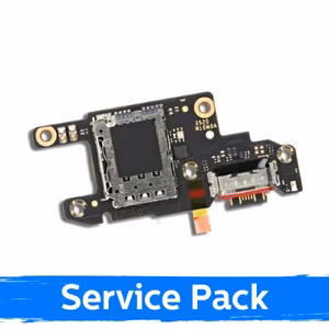 Charging Port Compatible With Xiaomi Redmi Note 13 Pro 5G with Flex / Plata (Service Pack)