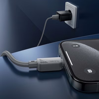 Kabelis USB-A uz USB-C Hoco 3A 1 m X113 pelēks