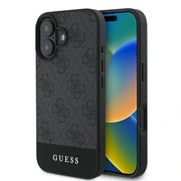 Guess 4G apakšējā svītra viedtālruņa apvalks iPhone 16 Plus 6.7" - pelēka
