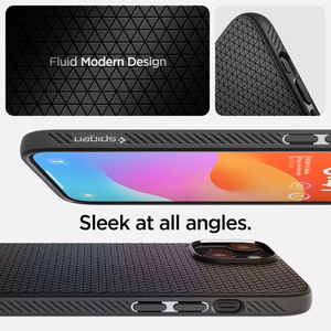 Spigen Liquid Air viedtālruņa apvalks iPhone 15 Plus - matēts melns
