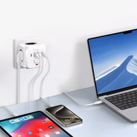 Tech-Protect PCL3x4 pagarinātājs, 2x USB-A, 2x USB-C, 3x AC Schuko tips - balts