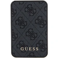 Guess Portatīvais lādētājs 15W GUPB5LP4GEGK 5000mAh melna/melna 4G Ādas Metāla Logotips