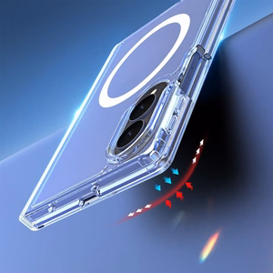 Ar MagSafe saderīgs DUX DUCIS CLIN MAG maciņš SAMSUNG Z Fold 8 Wide, caurspīdīgs