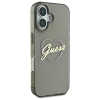 Guess IML Heart viedtālruņa apvalks iPhone 16 Plus - melns