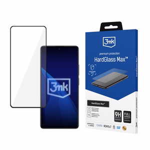 Pastiprināts pilns pārklājums, rūdīts stikls 3mk HardGlass Max Black priekš Xiaomi Redmi Note 13 Pro 4G/5G