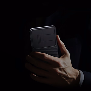Nillkin CamShield Pro viedtālruņa apvalks Samsung Galaxy S25 ar kameras pārsegu - Melns