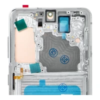 LCD ekrāns SAMSUNG S21 5G balts SOFT OLED ar rāmi