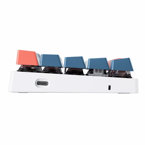 Machenike K500-B61 Vadu mehāniskā spēļu tastatūra ar apgaismojumu, Red Switch - balts un zils