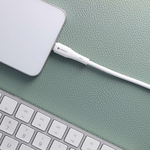Cable USB C to USB C Forcell F-Energy QC4.0 PD 5A 100W Silicone 1 m C347 white
