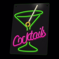 Neon PLEXI LED COCKTAILS rozā zaļš FPNE02X Forever Light