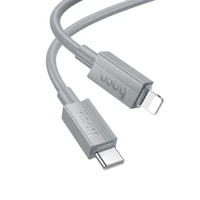 Kabelis USB-C uz Lightning Hoco PD 27W 1 m X107 pelēks