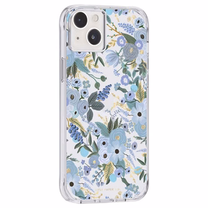 Rifle Paper Co. Garden Party Blue vāciņš iPhone 14 Plus, zils ziedu raksts