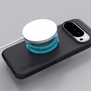 Nillkin Super Frosted Shield Pro magnētiskais apvalks priekš Google Pixel 10/10 Pro, saderīgs ar MagSafe - melns