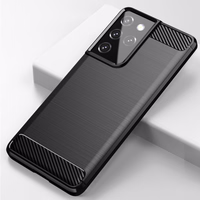 Oglekļa apvalks elastīgs pārklājums TPU apvalks Samsung Galaxy S21 Ultra 5G melns