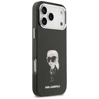 Karl Lagerfeld IML akvareļu Karl un logotipa magnētiskais viedtālruņa apvalks iPhone 17 Pro Max - melns