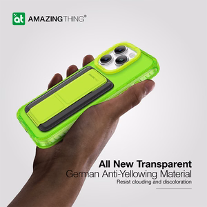 Amazing Thing Titan Pro Neon Mag maciņa apvalks 10FT IP156.1PTWGN Iphone 15 Pro zaļa ar statīvu