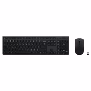 Lenovo Professional Wireless Rechargeable Combo Keyboard and Mouse Keyboard and Mouse Set Wireless Mouse included Bluetooth US English Rechargeable professional Grey