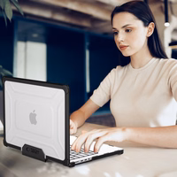 Tech-Protect SmartShell Pro macins priekš Macbook Pro 14 M1 / M2 / M3 / M4 / M5 2021-2025 - Melns un caurspidigs