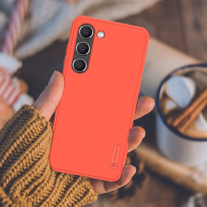 Nillkin Super Frosted Shield Pro viedtālruņa apvalks Samsung Galaxy S23+ ar statīvu sarkanā krāsā