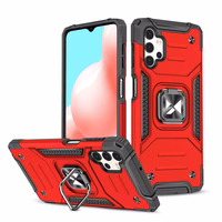 Wozinsky Ring Armor izturīgais hibrīdais apvalks + magnētiskais turētājs viedtālrunim Samsung Galaxy A73 – sarkans