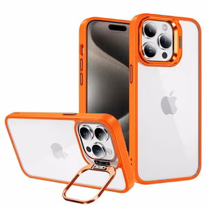 Чехол Tel Protect Kickstand + стекло камеры (линза) для iPhone 13 Pro оранжевый