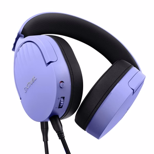 Trust GXT 489P FAYZO vadu spēļu austiņas ar galvas stīpu, melnas un violetas