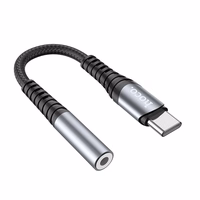 Audio adapteris Hoco LS33 Type-C uz 3,5 mm pelēks
