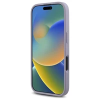 Guess stepēts metāla logotips viedtālruņa apvalks iPhone 16 - gaiši violeta
