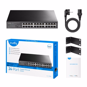 Cudy GS1024 tīkla komutators Gigabit Ethernet (10/100/1000) melns