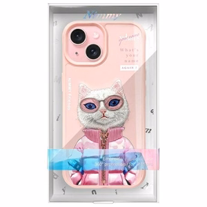 Nimmy Cool&Cute 2.0 kaķa apvalks iPhone 15 - rozā