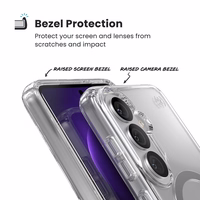 Speck Presidio Perfect-Clear Magnet - Samsung Galaxy S26 MagSafe maciņš (Clear/Clear/sudrabs)