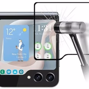 Rūdīts stikls 5D Full Glue Samsung F731 Z Flip5 ārējais melns bulk