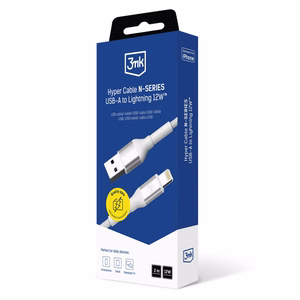3mk 3mk Cable 3mk Hyper Cable N-SERIES USB-A / Lightning 2m 5V/2.4A 12W / white