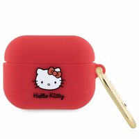 Hello Kitty silikona 3D Kitty galvas apvalks AirPods Pro - fuksijas