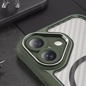 Leading Series Magnētiskais silikona viedtālruņa apvalks iPhone 16 Plus - zaļa