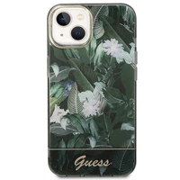 Guess GUHCP14MHGJGHA iPhone 14 Plus 6.7 "zaļš/zaļš cietais apvalks Jungle Collection