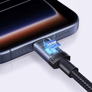 Ugreen USB-C uz USB-C PD kabelis 100W 5A 1m - melns