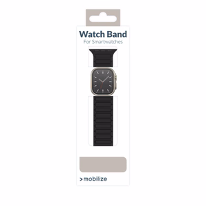 Mobilize silikona pulksteņa siksniņa - magnētiska - Apple 38/40/41mm - melna