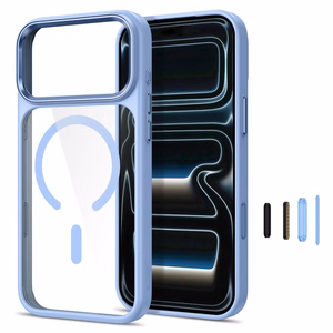 Tech-Protect Magmat MagSafe CC maciņš modelim iPhone 17 Pro Max / 18 Pro Max – caurspīdīgs gaiši zils