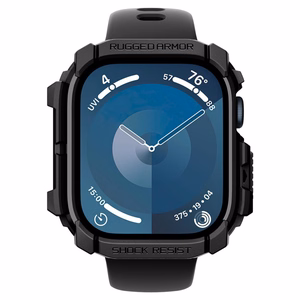 Чехол Spigen Rugged Armor для Apple Watch 10 (42mm) - чёрный