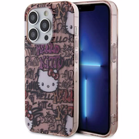 Hello Kitty IML grafiti viedtālruņa apvalks iPhone 14 Pro - rozā