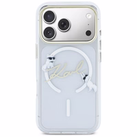 Karl Lagerfeld IML Choupettes Karl Script Logo MagSafe Maciņš for iPhone 17 Pro Max - Clear