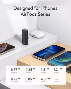 Внешний аккумулятор Veger PlugOn (W0556P) PD QC3.0 3A 20W 5000 mAh со встроенным коннектором Lightning чёрный