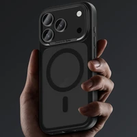 Benks Magnētiskais Mist viedtālruņa apvalks Metal Frame (0068) Iphone 17 Air melns (Kameras vadības poga)