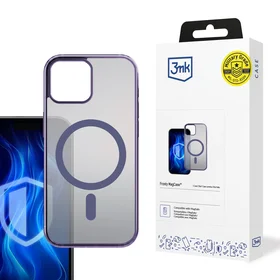 3mk Frosty Magnētiskais violets viedtālruņa apvalks Apple iPhone 15 - violets