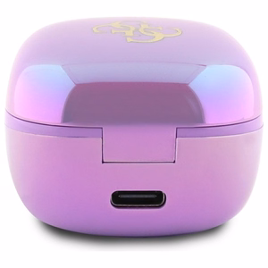 Guess 4G drukāts logotips Bluetooth TWS austiņas + dokstacija - violetas