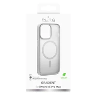 Puro Gradient magnētiskais silikona viedtālruņa apvalks iPhone 15 Pro Max - sudraba