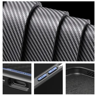 Rock Kevlar sērijas Aramīda šķiedras viedtālruņa apvalks Iphone 15 Pro Max melns