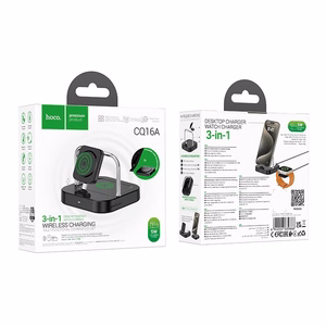Wireles charger Hoco 3in1 3A 5W compatible with Apple Watch CQ16A black