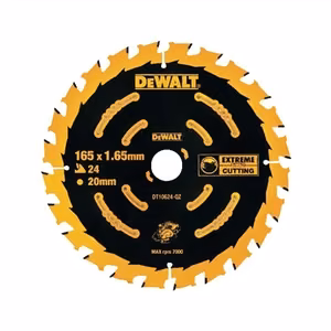 DeWalt DT10624-QZ – 165 × 20 mm ripzāģa ripa koka griešanai